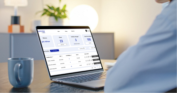 Oversight dashboard mapping many client portfolios by performance vs benchmark.
